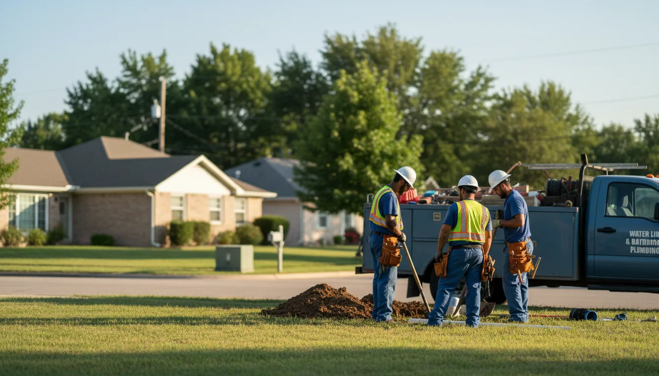 Residential water line and bathroom plumbing service in Gassville, AR